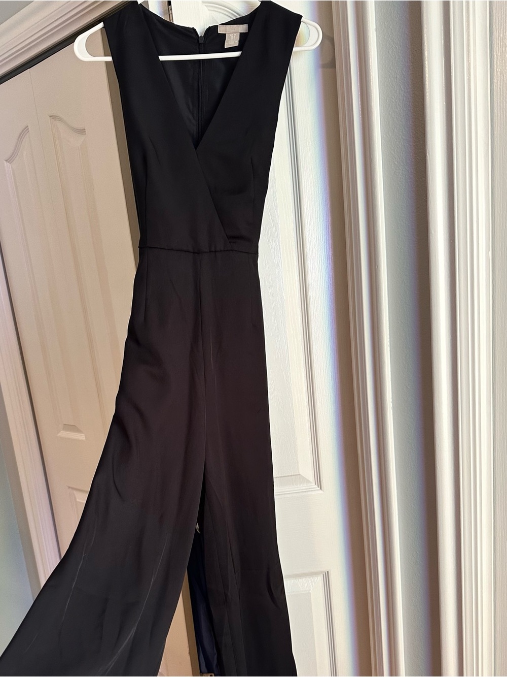 H&M Black V-Neck Sleeveless Jumpsuit